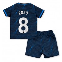 Dětský Fotbalový dres Chelsea Enzo Fernandez #8 2023-24 Venkovní Krátký Rukáv (+ trenýrky)